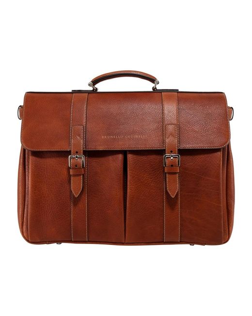 Brunello Cucinelli Brown Laptop Bags & Cases for men