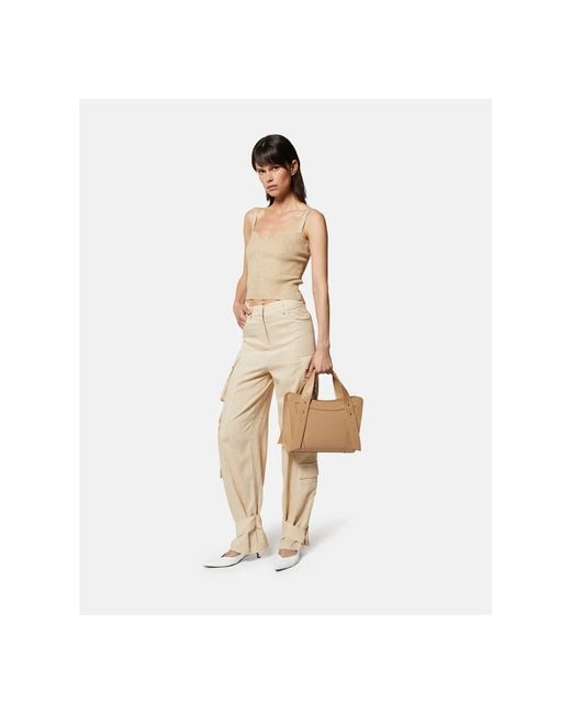 Straight Trousers Silvian Heach de color Natural