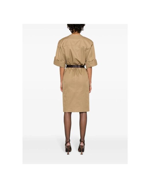 Saint Laurent Natural Short Dresses
