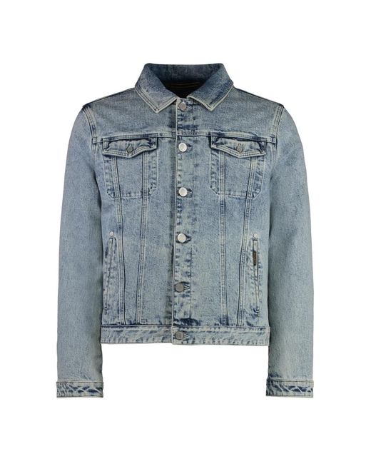 Moorer Jassen ,Blauw ,Denim Denim Gewatteerd Jack Met Ganzendons in het Blue voor heren