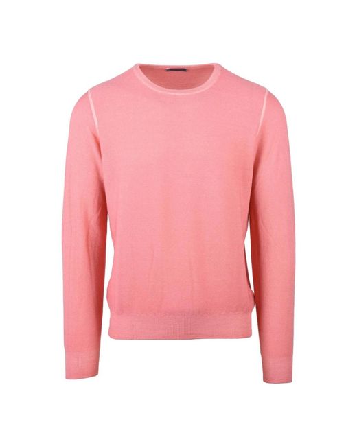 Vengera Rundhals-Pullover in Pink für Herren