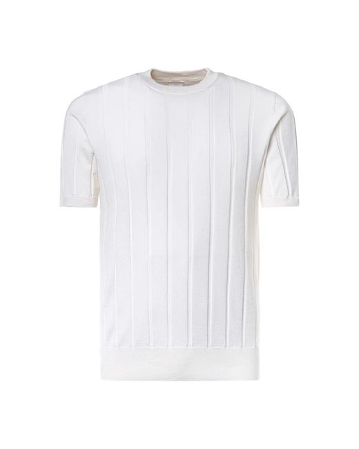 Eleventy White Round-Neck Knitwear for men