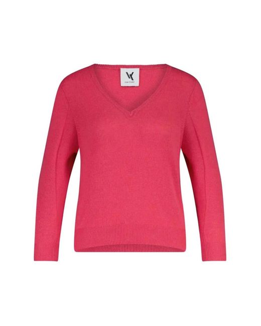 Van Kukil Pink V-Neck Knitwear