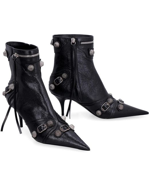 Balenciaga Black Cagole 90 Booties, Brand Size 40 Us