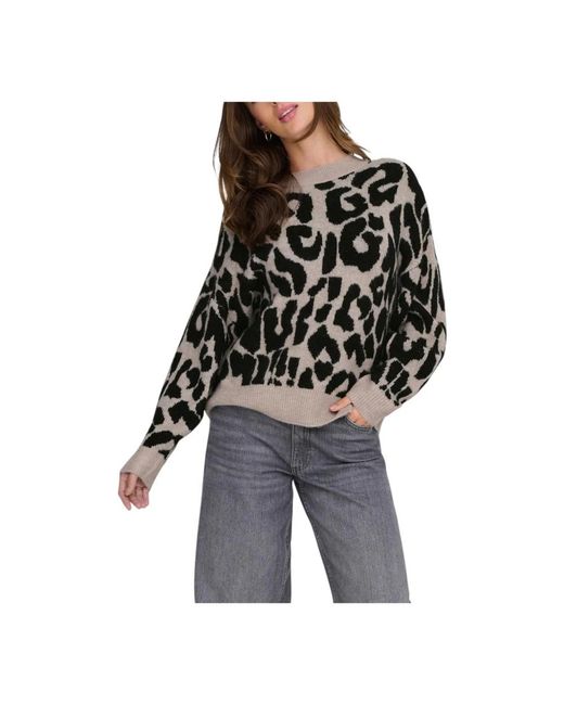 Jacqueline De Yong Black Round-Neck Knitwear