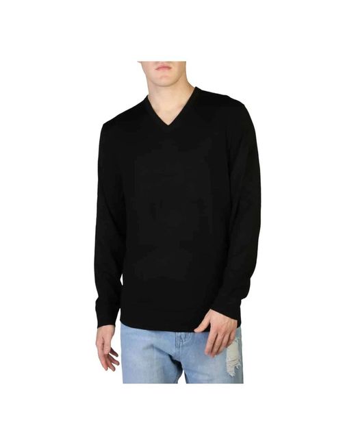 Knitwear > v-neck knitwear Calvin Klein pour homme en coloris Black