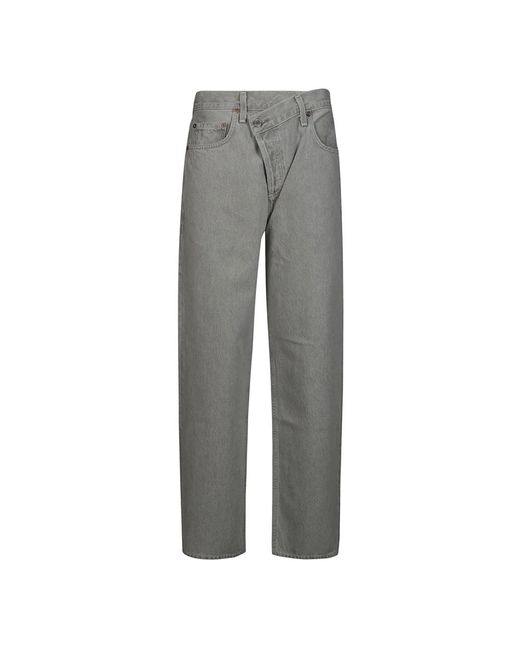 Jeans rain criss cross alla moda di Agolde in Gray