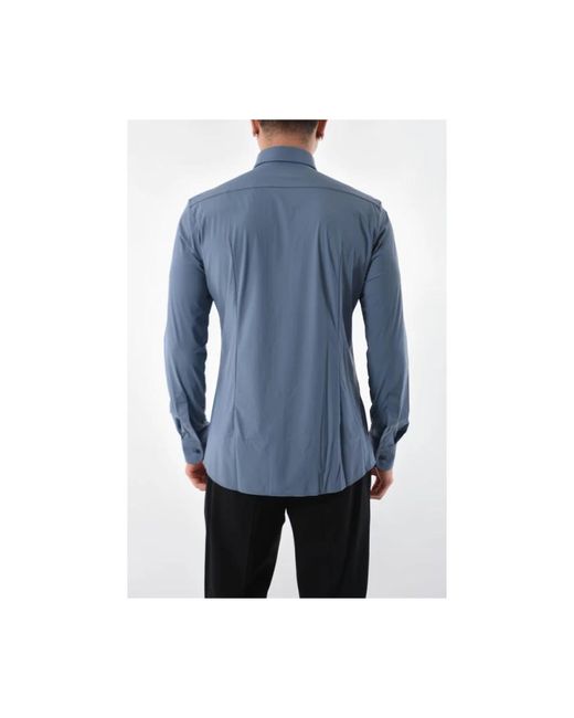 Boss Slim fit stretch fabric shirt in Blue für Herren