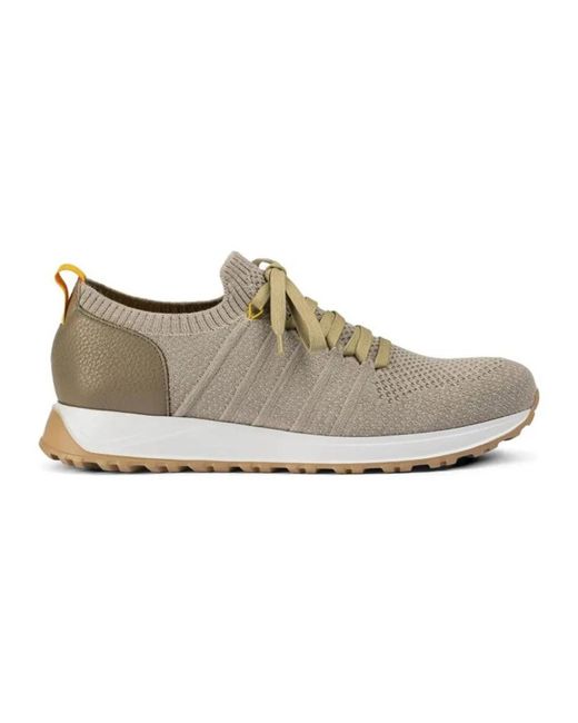 Doucal's Gestrickter Leder-Sneaker in White für Herren