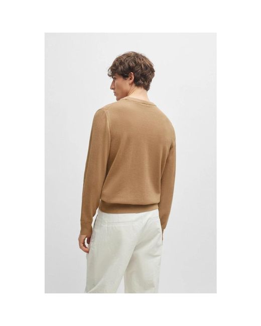 Boss Round-neck knitwear in Brown für Herren