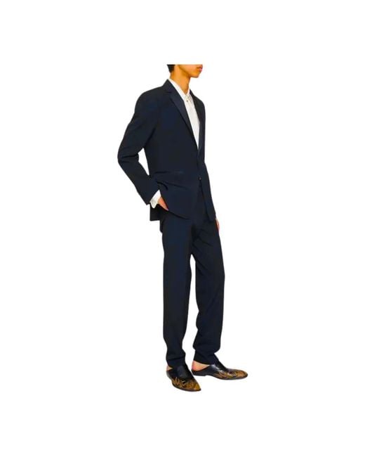 Dries Van Noten Blue Single Breasted Suits for men
