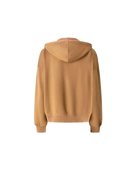 Pinko Hoodies & Sweatvesten ,Bruin ,Fullzip Malizioso Sweater in het Brown