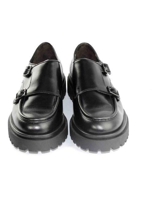 Marco Ferretti Schwarze lederloafer in Black für Herren
