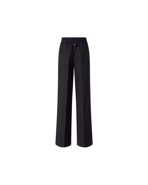 Wide Trousers Pinko de color Black