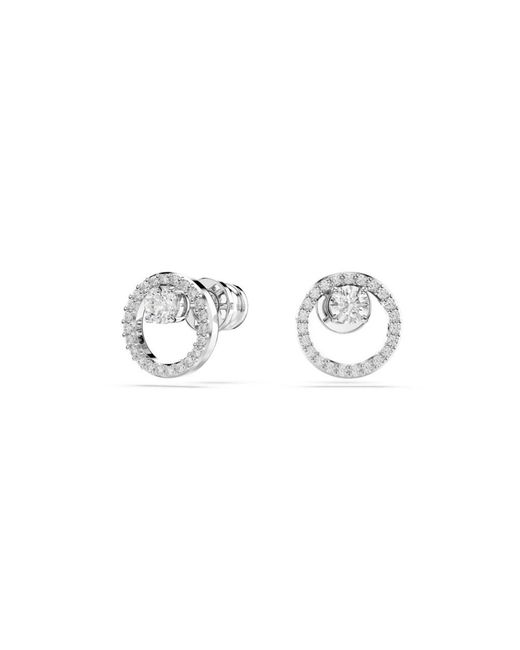 Swarovski Metallic 'Dextera' Base Metal Stud Earrings