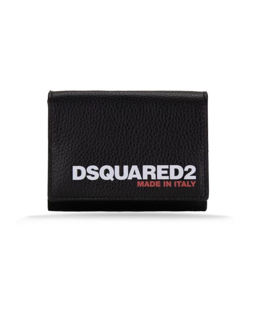 DSquared² Kompakte Ledergeldbörse in Black für Herren