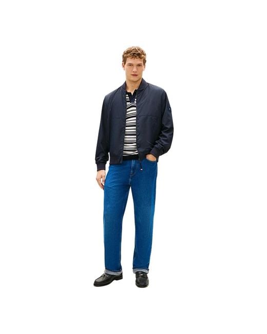 Tommy Hilfiger Blue Bomber Jackets for men