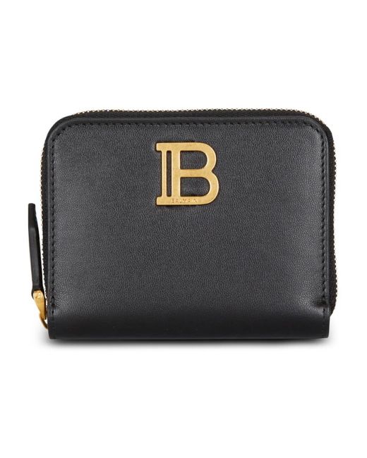 Balmain Accessoires ,Zwart ,Leer B-Buzz Leren Portemonnee in het Black
