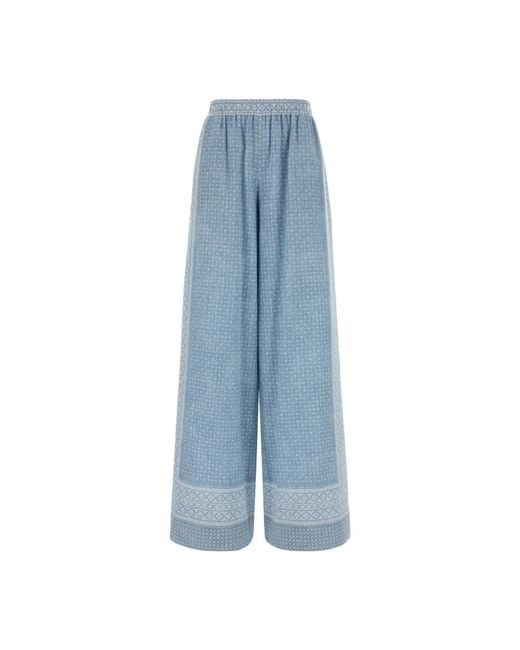 Ermanno Scervino Blue Wide Trousers