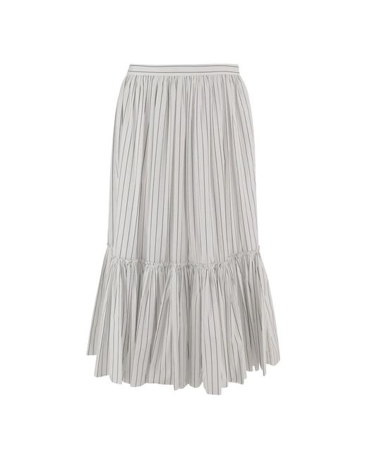 Jil Sander Gray Maxi Skirts