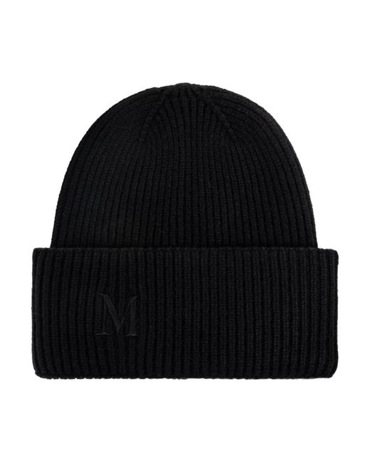 Max Mara Accessoires ,Zwart ,Kasjmier Mmretina Beanie in het Black