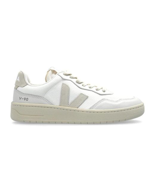Veja White Sneakers 'v-90 b-mesh'