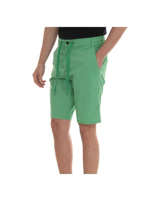 Harmont & Blaine Baumwoll-bermuda-jogging-style-shorts,baumwoll bermuda jogging style shorts in Green für Herren