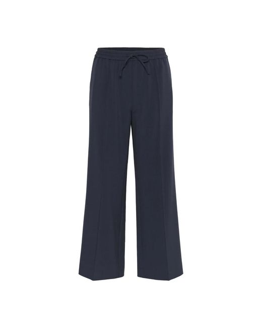 Part Two Wide Trousers in het Blue