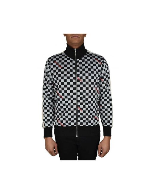 Palm Angels Hoodies & Sweatvesten ,Zwart ,Polyester Checkerboard Vest in het Black voor heren