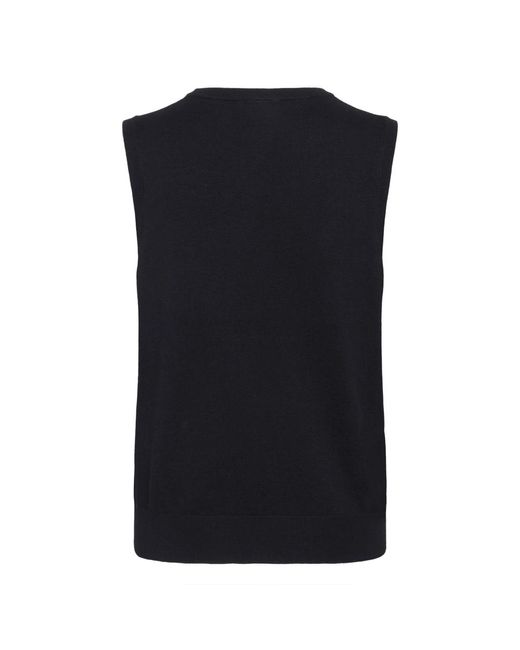 Kaffe Zwart Diep Gebreid Vest in het Black