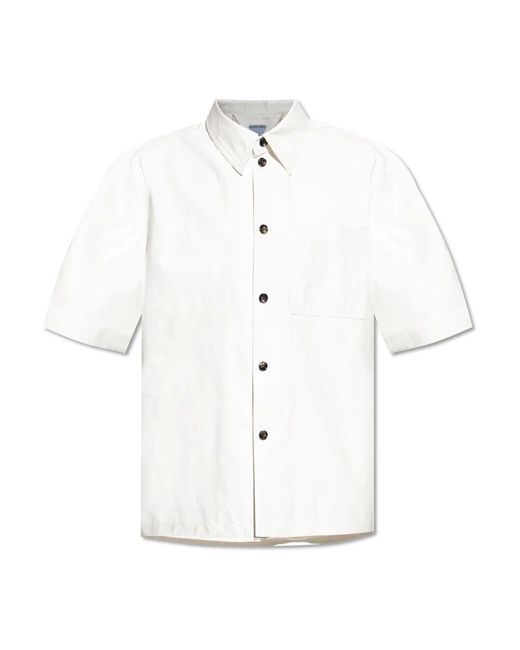 Bottega Veneta Lederhemd in White für Herren