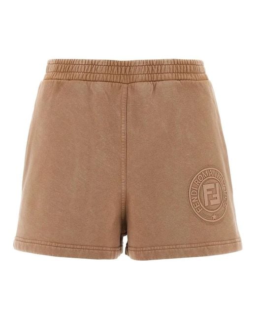 Fendi Brown Short Shorts