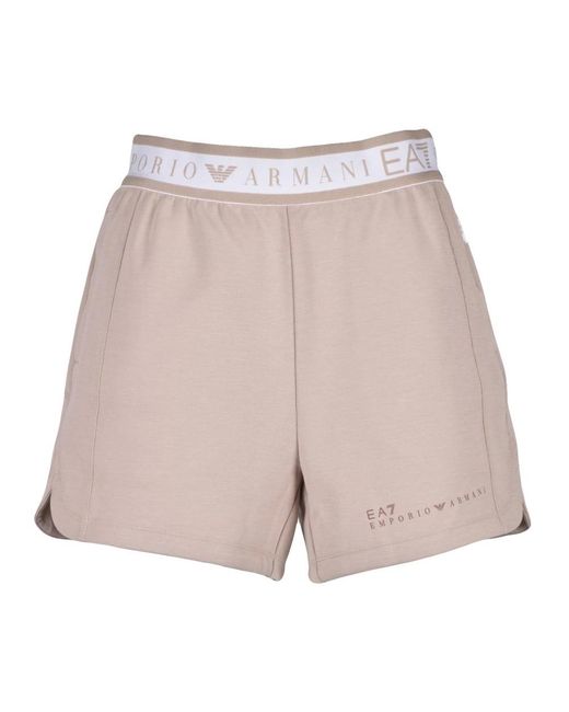 Short Shorts EA7 en coloris Natural