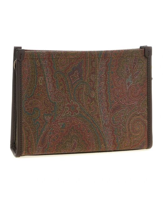Etro Brown Clutches