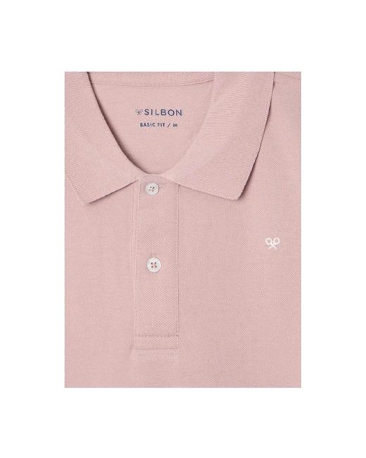 Silbon Pink Polo Shirts for men