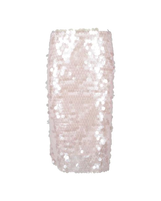 Tory Burch Sequin Mesh Rok in het Pink
