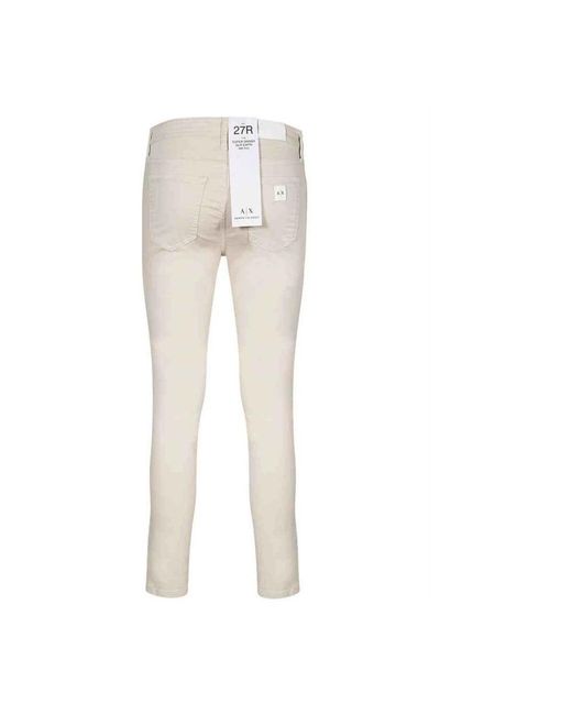 Armani Exchange White Skinny Jeans