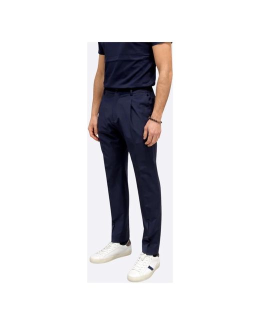 BE ABLE Blue Slim-Fit Trousers for men
