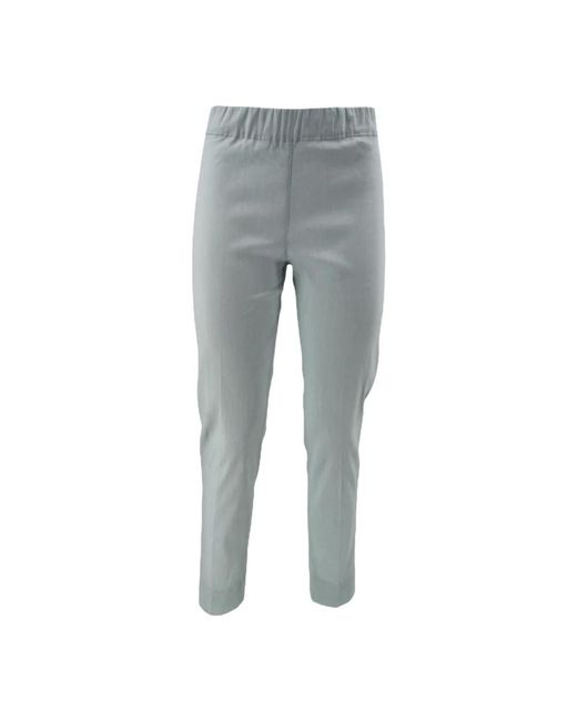 D.exterior Broeken ,Wit ,Linnen Slim Linnen Elastische Chinos in het Gray
