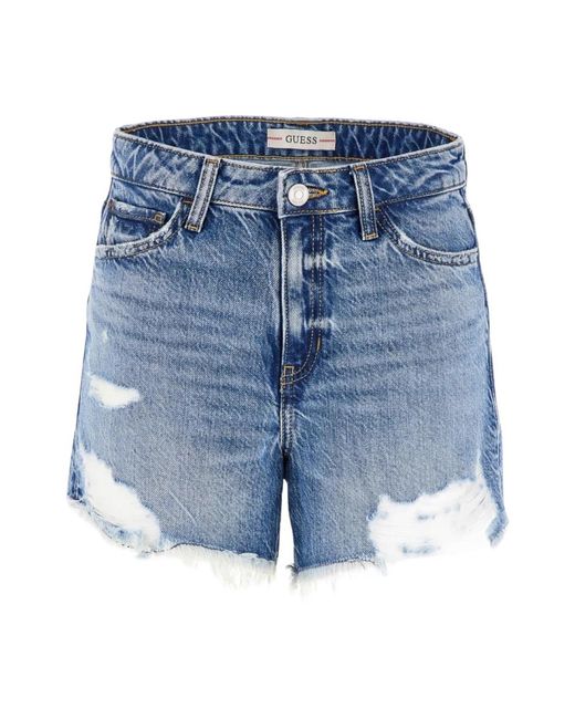 Shorts > denim shorts Guess en coloris Blue