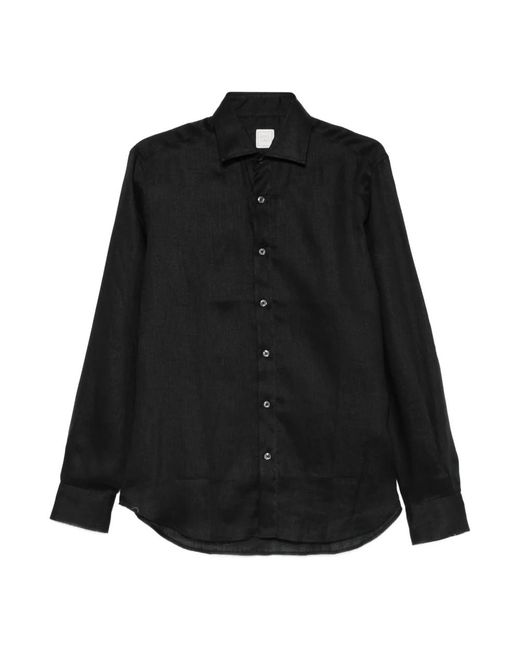 120% Lino Hemden in het Black voor heren