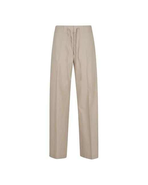 P.A.R.O.S.H. Natural Straight Trousers