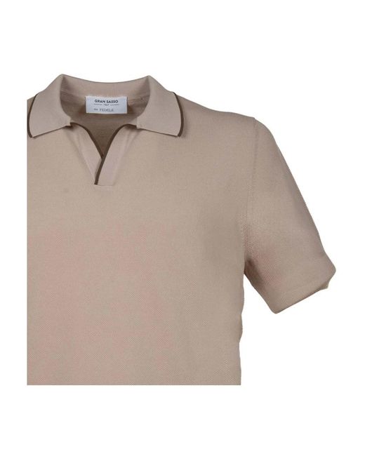 Gran Sasso Gray Polo Shirts for men