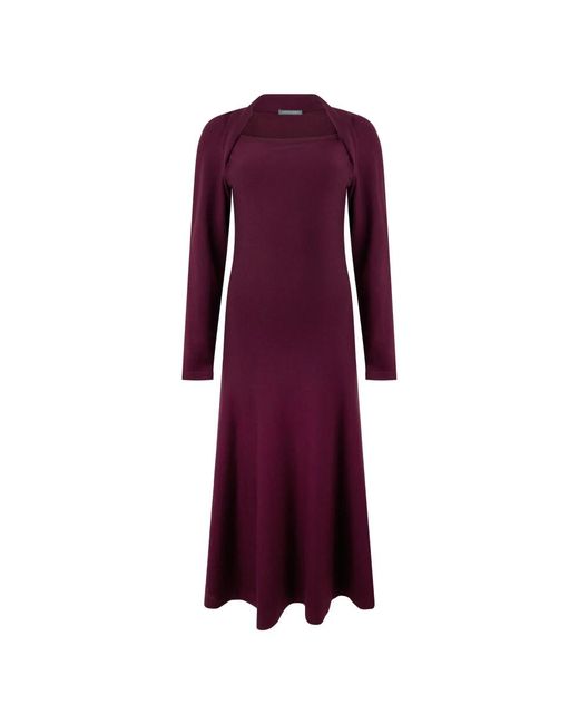 Alberta Ferretti Purple Knitted Dresses
