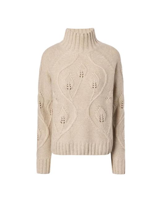Mc2 Saint Barth Truien & Vesten ,Wol Alais Turtleneck Sweater in het Natural