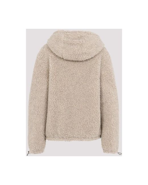 Miu Miu Teddy Down Jacket in het Natural