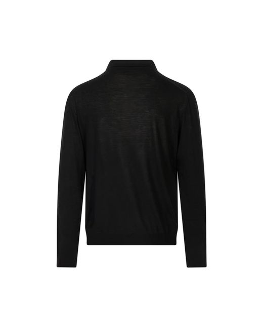 Kiton Black Round-Neck Knitwear for men