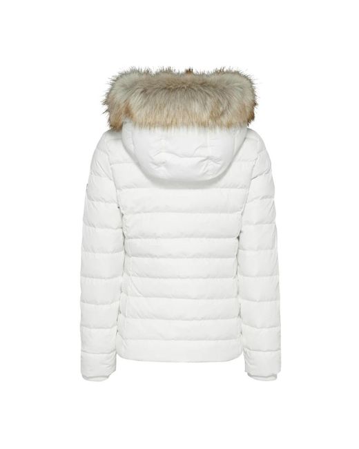 Tommy Hilfiger White Winter Jackets