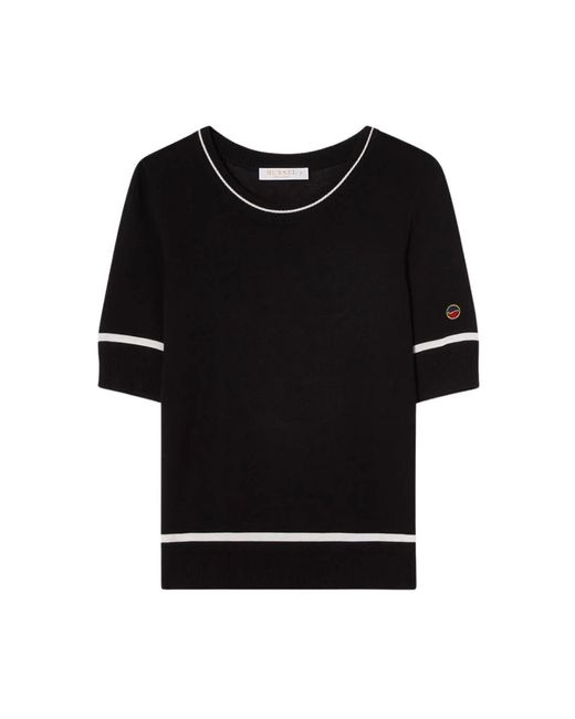 BUSNEL Karla Contrast Top in het Black