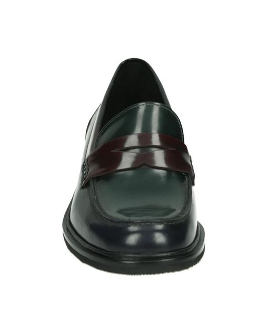 Sioux Schoenen ,Blauw ,Leer Blauwe Instappers Met Rubberen Zool in het Black
